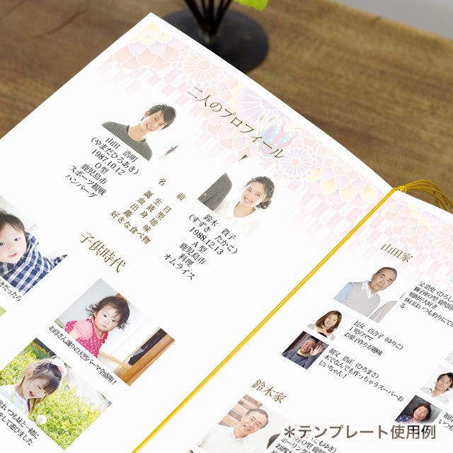 両家顔合わせしおり 蝶々(6部セット)