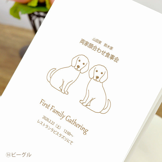 両家顔合わせしおり いぬ(6部セット)