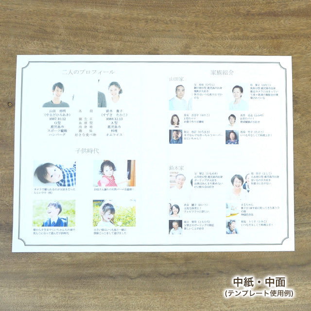 両家顔合わせしおり レトロアリス(6部セット)