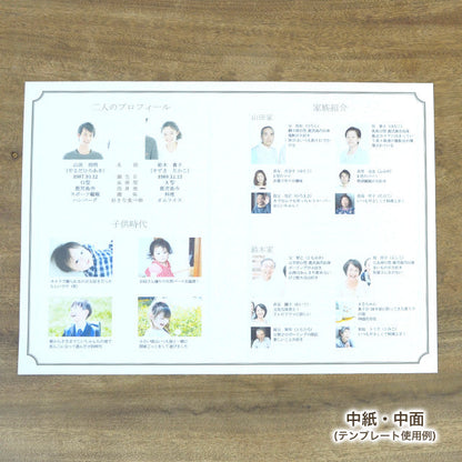両家顔合わせしおり レトロアリス(6部セット)