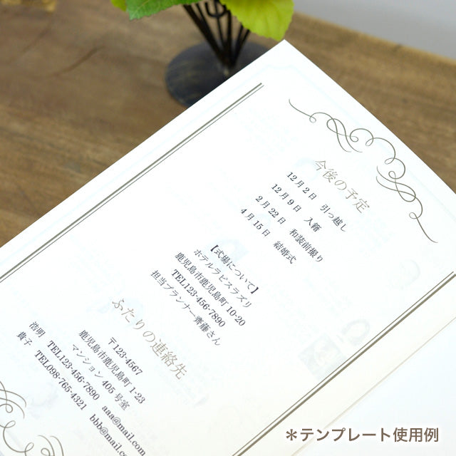 両家顔合わせしおり レトロアリス(6部セット)
