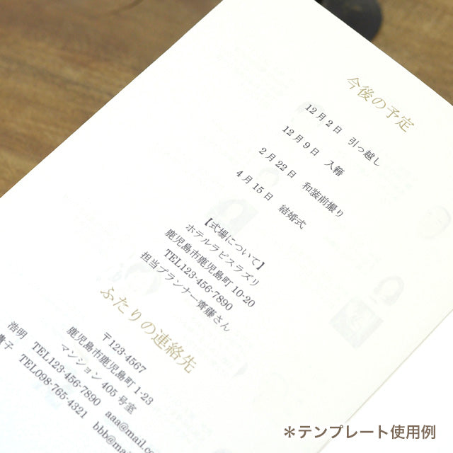 両家顔合わせしおり クリスマスタウン(6部セット)
