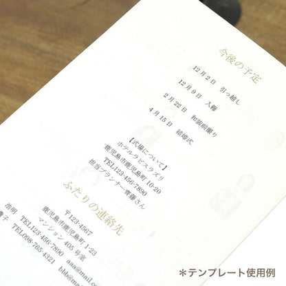 両家顔合わせしおり クリスマスタウン(6部セット)
