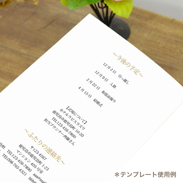 両家顔合わせしおり 和柄(6部セット)