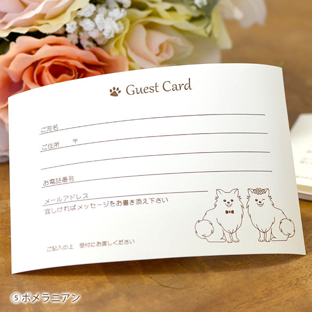 ゲストカード いぬ
