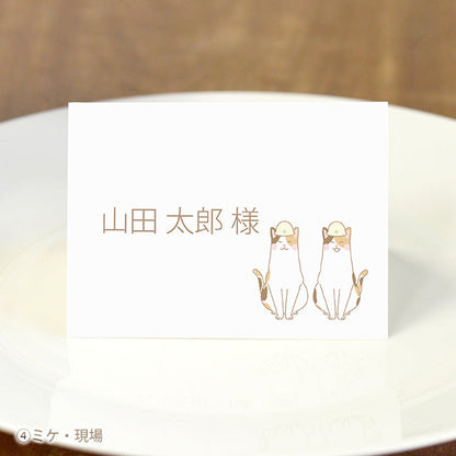 席札 ねこ・お仕事