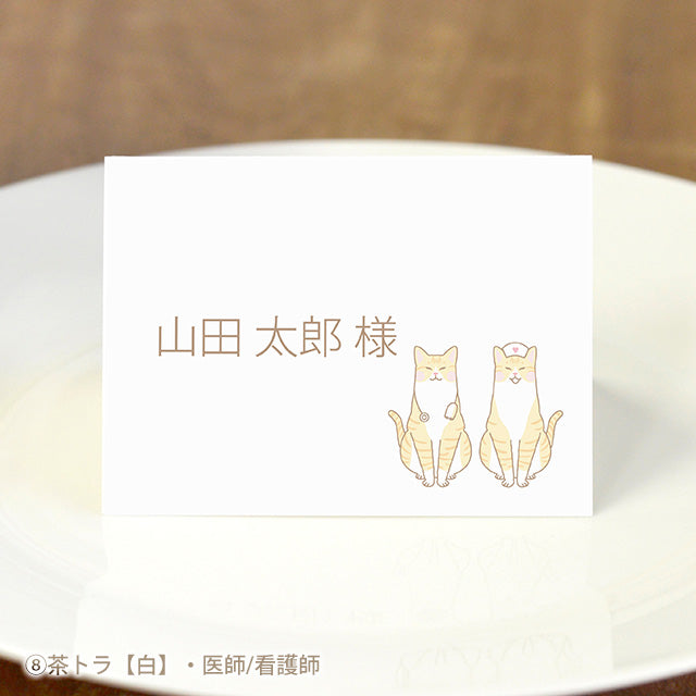 席札 ねこ・お仕事