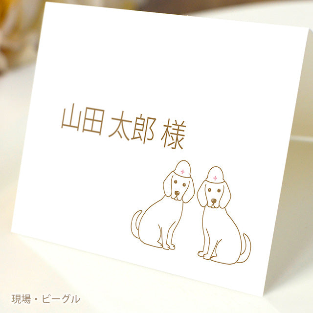 席札 いぬ・お仕事