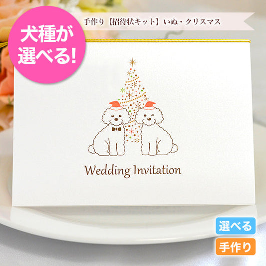 招待状 いぬ・クリスマス