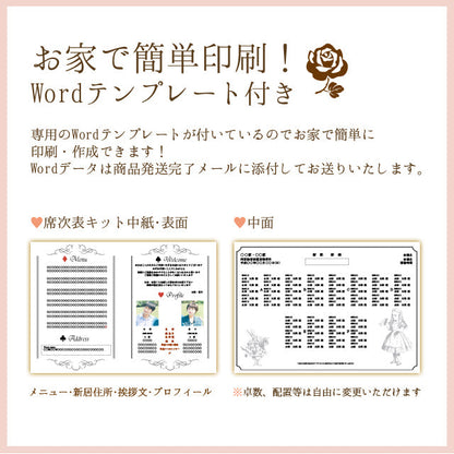 席次表 アリス・クラフト 手作りキット