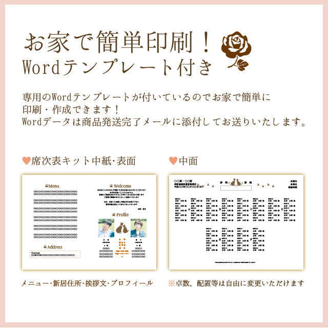 席次表 ねこ 手作りキット
