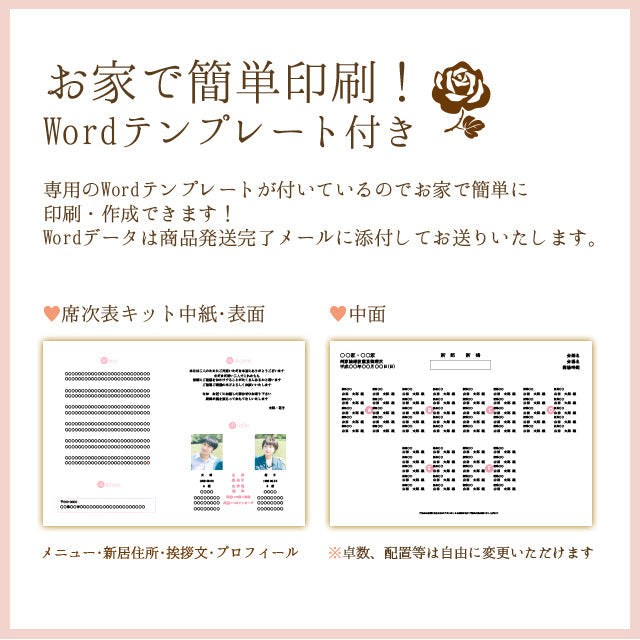 席次表 ねこ・お仕事 手作りキット
