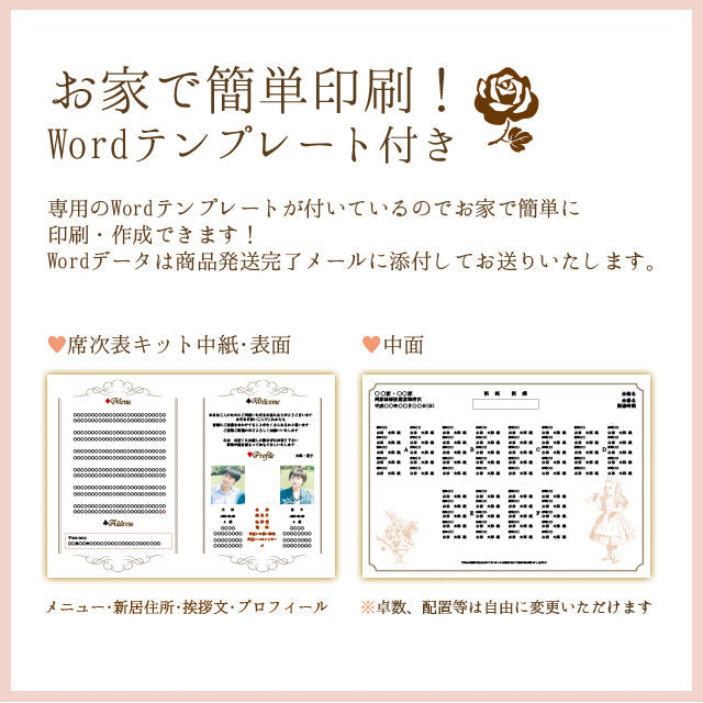 席次表 レトロアリス 手作りキット