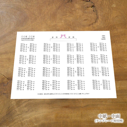 席次表 ローズリース 手作りキット