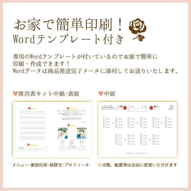 席次表 うめ 手作りキット
