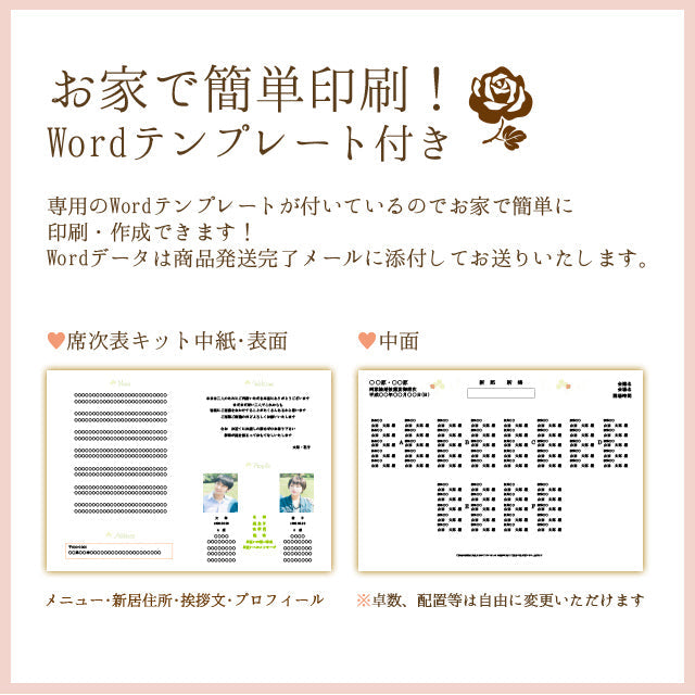 席次表 よつば 手作りキット