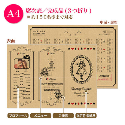 席次表 アリス・クラフト おまかせ完成品