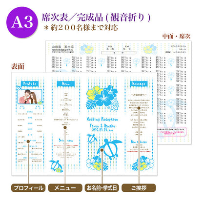 席次表 ホヌ おまかせ完成品