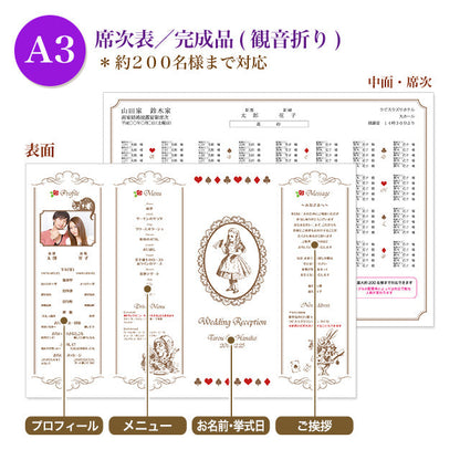 席次表 レトロアリス おまかせ完成品