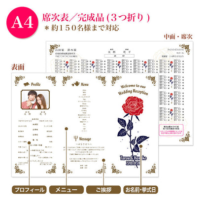 席次表 美女と野獣 おまかせ完成品