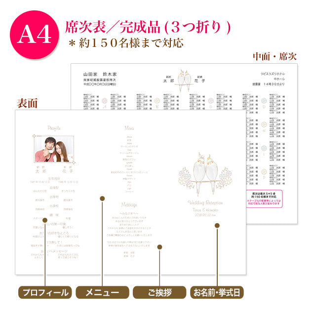 席次表 とり おまかせ完成品